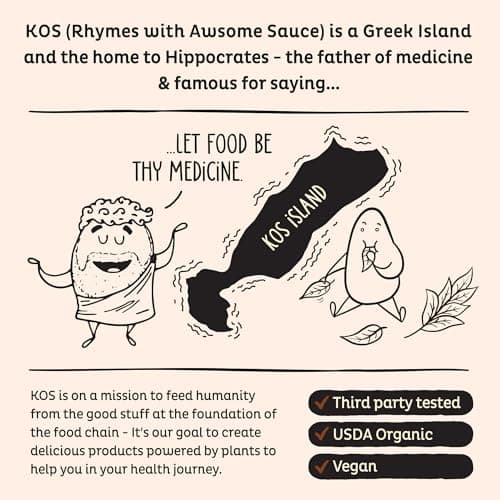KOS Vegan Protein Powder Erythritol Free, Chocolate - Organic Pea Protein Blend, Plant Based Superfood Rich in Vitamins & Minerals - Keto, Dairy Free - Meal Replacement for Women & Men, 28 Servings — view 7