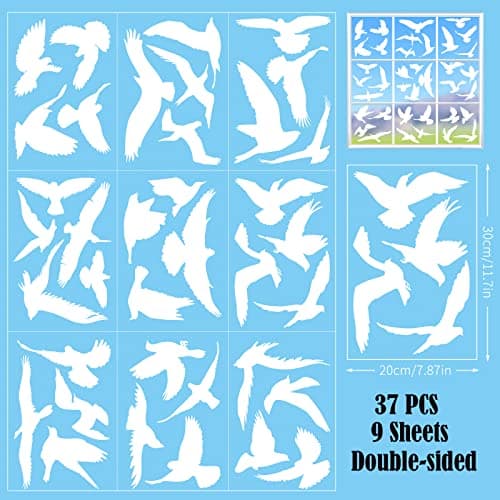 KOCOVIMI 37Pcs Anti-Collision Window Stickers for Birds - Window Decals to Prevent Bird Strikes and Save Birds' Precious Lives — view 6
