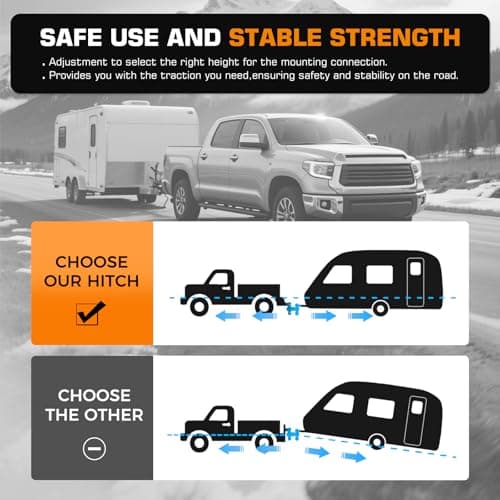 Adjustable Trailer Hitch - Drop Hitch 2 Inch Receiver Tri Ball 6" Rise/Drop — view 6