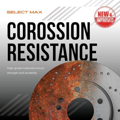 MAX Advanced Brakes - Front Brake Kit For 2015-2023 Nissan Murano, 2013-2020 Nissan Pathfinder, Infiniti QX60| Carbon Ceramic Brake and Rotor Kit| Cross-Drilled Brake Rotors — view 6