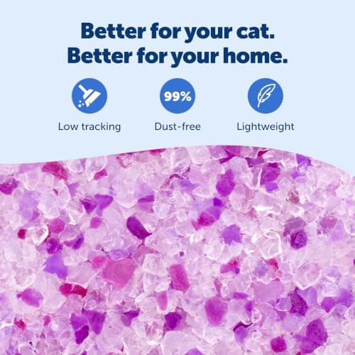 ScoopFree Premium Lavender Scent Crystal Litter, Superior Odor Control, Absorbs 5X Faster, Low Tracking for Less Mess, Lasts up to 2 Months, Lightly Scented (8 lb Bag) — view 4