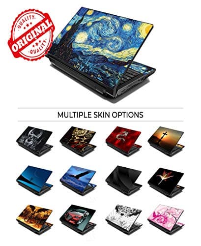 LSS Laptop 17-17.3" Skin Cover with Colorful Van Gogh Starry Night Pattern for HP Dell Lenovo Apple Asus Acer Compaq - Fits 16.5" 17" 17.3" 18.4" 19" (2 Wrist Pads Free) — view 5