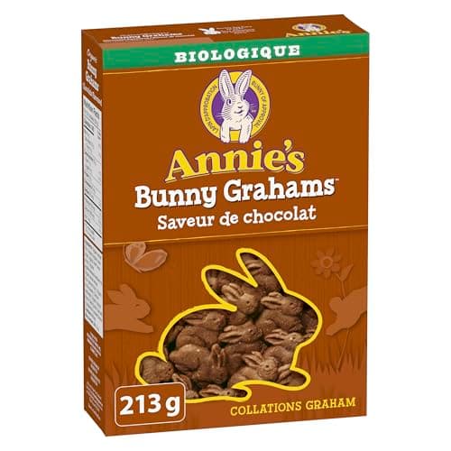 ANNIE'S Chocolate Graham Cookies Snacks, Organic, No Artificial Flavours, No Synthetic Colours, 213 Grams Package of Bunny Shaped Cookies, Chocolate — view 3