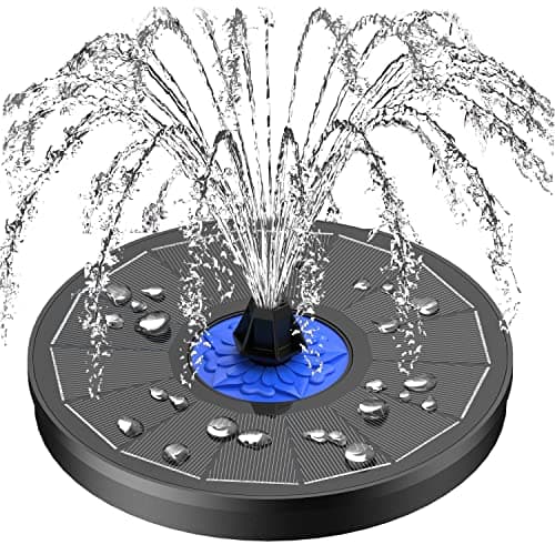 SZMP Solar Fountain Upgrade, 3.5W Solar Powered Bird Bath Fountains with Flower, Outdoor Water Feature Solar Fountain Pump with 7-in-1 Nozzles, 4 Fixed Pipes for Humingbirds, Birdbath, and Garden
