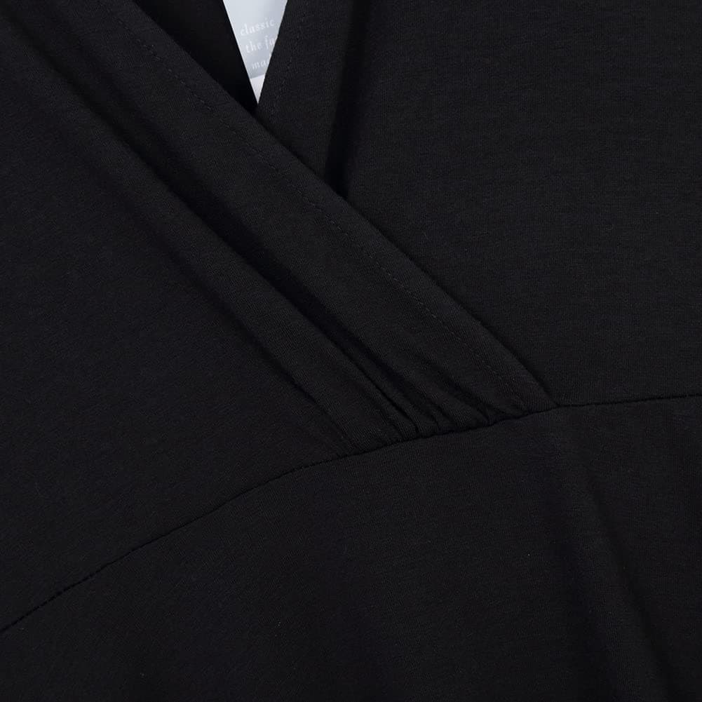 KOJOOIN Womens Maternity Dress Nursing Dresses Pregnancy Dress Breastfeeding Dress 3/4 Sleeve A-Line V-Neck Dress — view 5