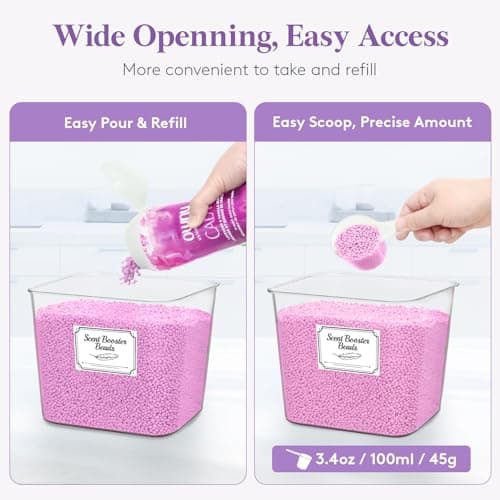 Lifewit Laundry Pods Container with Lid, Dryer Sheet Holder, Room Organization Storage for Coffee Pods Kcup Washing Powder, Scent Booster Beads, 2600 +2000ml/0.53+0.7gal，Natural,4 Pcs — view 3