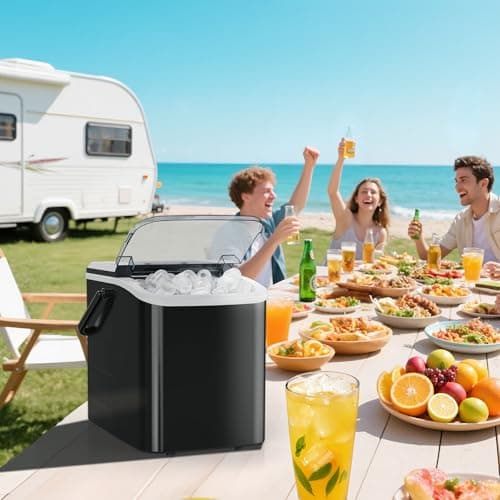 OLIXIS Ice Maker Machine with Handle,26lbs in 24 Hours, Portable Ice Maker — view 4