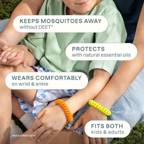 Cliganic 10 Pack Mosquito Repellent Bracelets for Adults & Kids - Natural DEET-Free Bands, Individually Wrapped — view 4