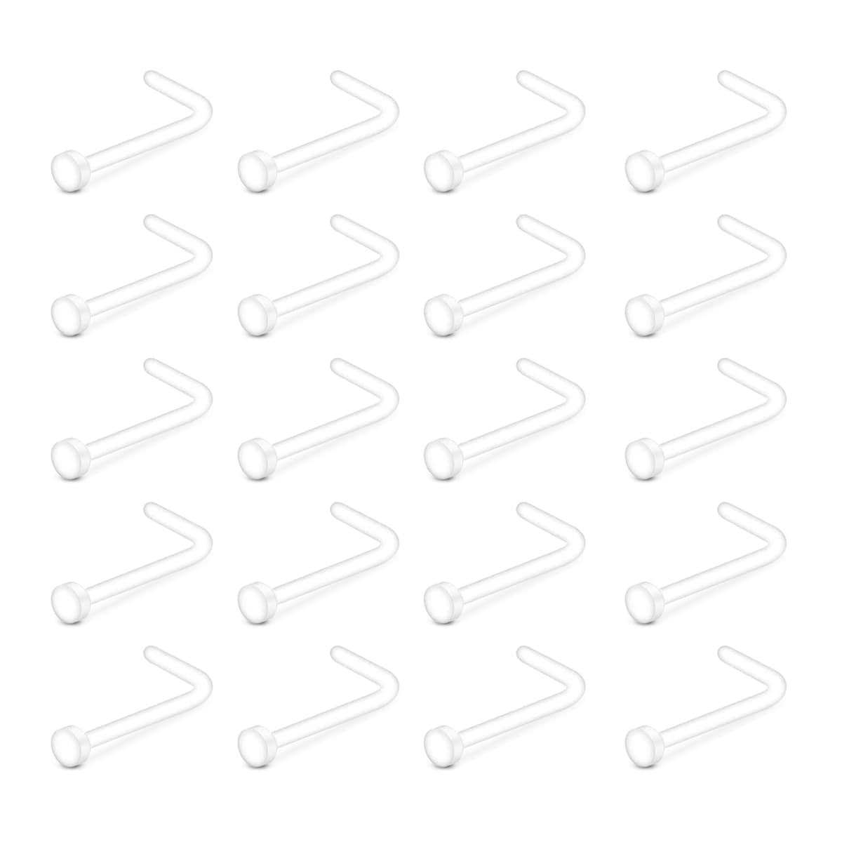 Piercing Retainer Set Clear Septum Ring Plastic Nose Studs Eyebrow Lip Labret Stud Septum Hoops Cartilage Industrial Tragus Earring Retainer For Surgery — view 7