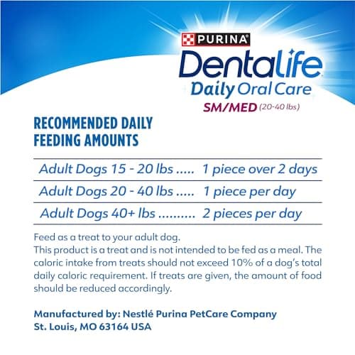 DentaLife Daily Oral Care Dog Treats for Small and Medium Dogs, Chewy Dental Treat to Freshen Breath and Fight Tartar, Chicken Flavor - 40 ct. Pouch — view 8