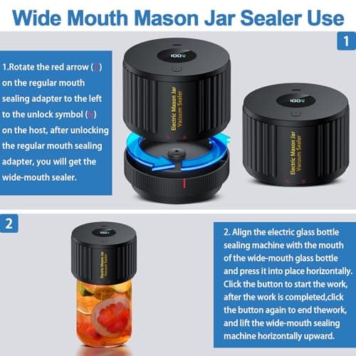 LOVE MOMENT Electric Mason Jar Vacuum Sealer Kit — view 3