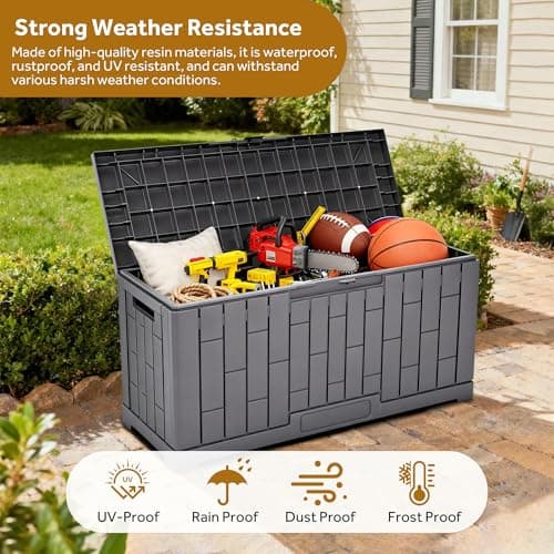Yardlab Outdoor Deck Box Container, 60 Gallon — view 5