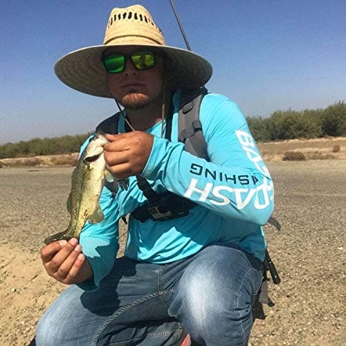 Bassdash Fishing T Shirts for Men UV Sun Protection UPF 50+ Long Sleeve Tee T-Shirt Sky Blue