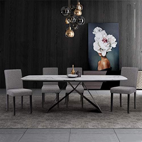 FDW Dining Chairs Dining Room Chairs Parsons Chair Kitchen Chairs Set of 4 for Home Kitchen Living Room, Grey — view 2