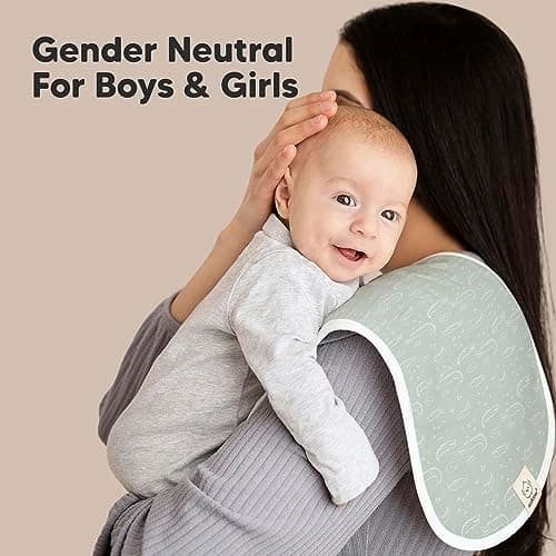 Organic Burp Cloths Baby Boy & Girl, 5-pack Cotton Burp Rags (Wilderness) — view 7