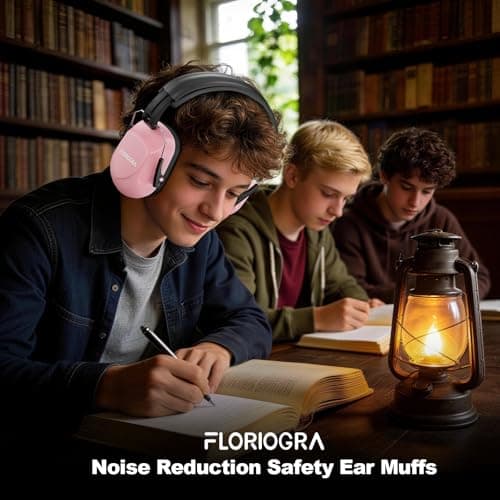 Floriogra Noise Reduction Ear Muffs, NRR 34dB Ear Protection, Hearing Protection Noise Cancelling Headphones for Adults Kids Autism, Shooting Ear Protection for Gun Range, Mowing, Construction — view 5