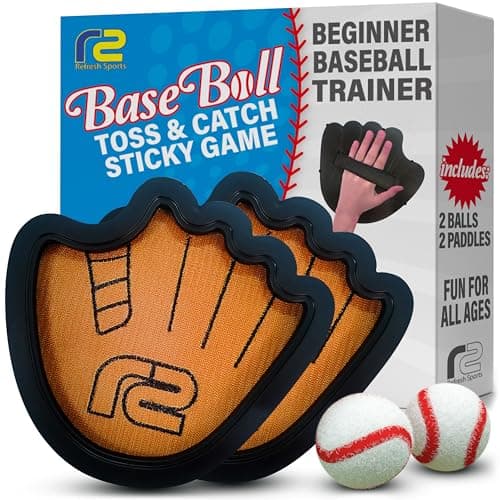 Baseball Toss and Catch Game - Outdoor Games & Yard Toys for Boys or Girls - 2 3 4 5 Year Old Boy Birthday Gifts - Toddler Boy Toys & Summer Outdoor Gift Ideas for 9 8 7 6 5 4 3 2 Year Old Kids Toys