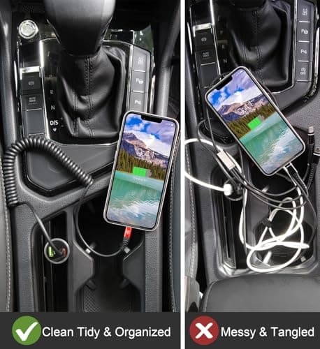 USB C to Lightning Cable for Carplay, 2Pack 3FT Coiled Type C to Lightning — view 5