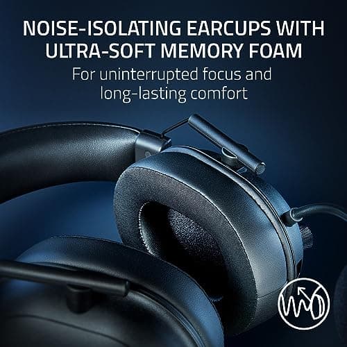 Razer BlackShark V2 HyperSpeed Wireless Gaming Headset: 280g Lightweight - THX Spatial Audio - Bendable Mic - 50mm Drivers - 2.4GHz, Bluetooth or USB - 70 Hr Battery w/USB Type C Charging - Black — view 5