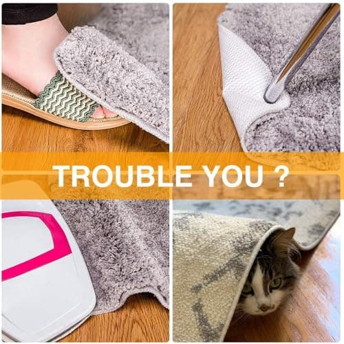 Home Techpro Rug Pad Gripper for Hardwood Floors No Damage, “Vacuum TECH” - New Materials to Non Slip Rug Pads, Under Rug Carpet Tape : Keep Your Rug in Place & Make Corner Flat — view 2