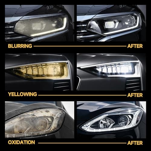 Car Headlight Restoration Kit, No Power Tools Required, Restoring to Like-New Condition, Covers 2-3 Vehicle Headlight Treatments, Headlight Cleaner and Restorer Kit, Headlight Restoration Spray — view 3