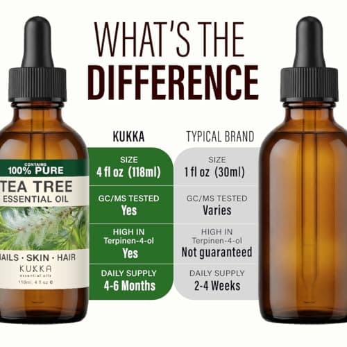 100% Pure Tea Tree Oil - 4 Fl Oz Tea Tree Essential Oil for Hair, Skin, Diffuser, Aromatherapy & DIY Soap Making Scent — view 7