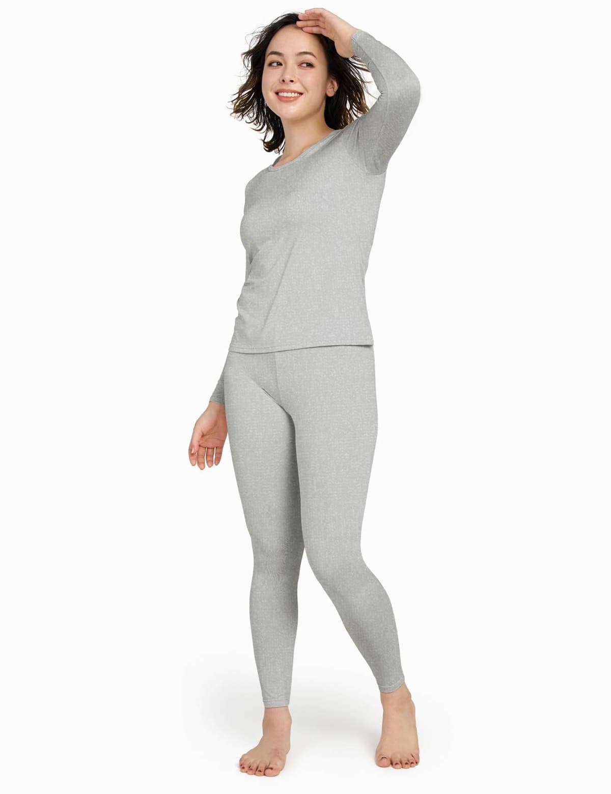LAPASA Conjunto Ropa Termica Mujer Extra Calido Set Interior Camiseta Manga Larga Malla Termico Deportiva Invierno Frio Extremo Deporte Esqui Montaña L17/L41/L44 — view 20