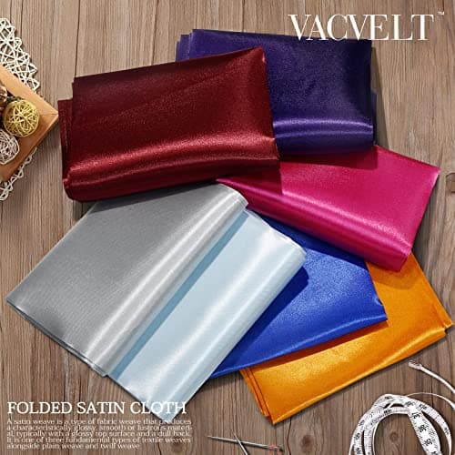 VACVELT Chocolate Brown Satin Fabric by The Yard 60 Inch Wide (1 Yard) — view 2