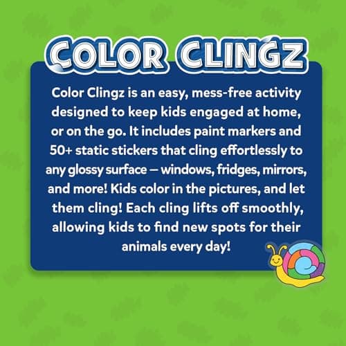 Skillmatics Cling Art – Color Clingz Animals, 50+ Reusable Static Stickers, Mess-Free Fun for Kids, DIY Craft Kits & Supplies, Travel Toys, Creative Gifts for Boys and Girls Ages 3, 4, 5, 6, 7 — view 7