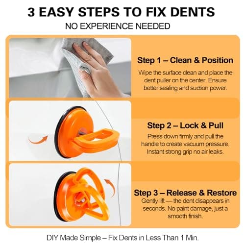 BCNNQS-X Car Dent Remover Tool for Car, Car Dent Puller Kit Auto Body Dent Remove, Suction Cup for Car Dent Repair Kit, Car Dent Removal Kit Body Repair Dent Removal Tools (4.7 inch) — view 2