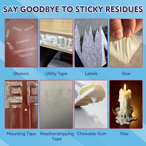 Adhesive Remover Spray, Sticker Remover Cleaning Multi-Surface Residue, Glue Remover for Tap, Decals, Glue, Chewing Gum, from Car, Windows, Glass, Plastic, Label Remover with Scraper and Towel — view 2