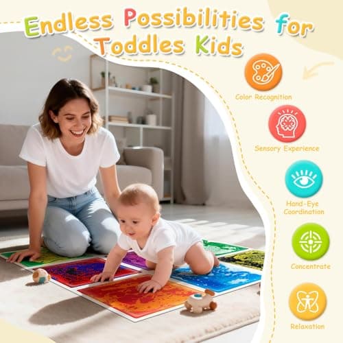 Art3d Liquid Fusion Activity Play Centers for Children Toddler Teens 12" X 12" Pack of 9 Tiles in — view 3