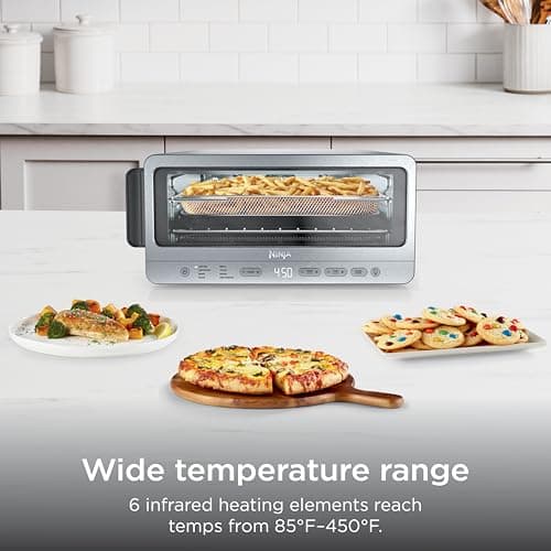 Ninja Air Fryer Toaster Oven Combo | 8-in-1 Functionality | Flip Up & Away for Storage Space | Air Fry Basket, Sheet Pan, Wire Rack & Removable Crumb Tray |1800 Watt | Stainless Steel | SP151 — view 7