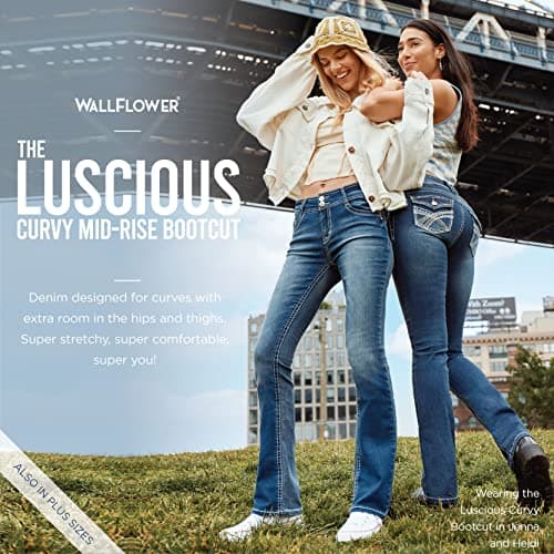 WallFlower Women's InstaStretch Luscious Curvy Bootcut Jeans, Jenna, 13 — view 8