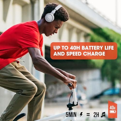 JBL Tune 510BT - Bluetooth headphones with up to 40 hours battery, microphone for call, foldable and comfortable, Android and iOs compatible (Rose) — view 4