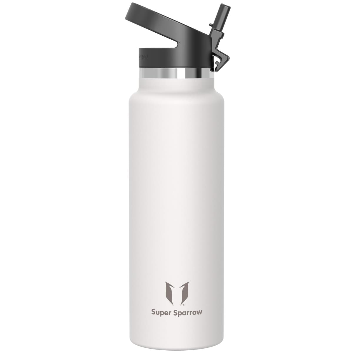 Super Sparrow Botella de Agua Acero Inoxidable - Botella Termica Boca Ancha con Paja 1.5L - Sin BPA, para Gimnasio, Deporte, Oficina, Yoga, Ciclismo