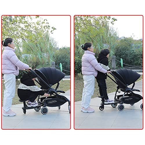 Gorilley Baby Stroller Wheeled Board Kids Wheel Board Stroller Step Stand Ride on Boards Plate Detachable Seat — view 4