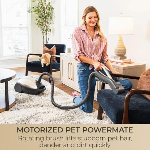 Kenmore Elite 700 Series Bagged Canister Vacuum with 2-Motor System, Powerful Suction, HEPA Filter, Pet PowerMate for Pet Hair, Thick Carpet, Hard Floors, Stairs and More, Gold — view 5