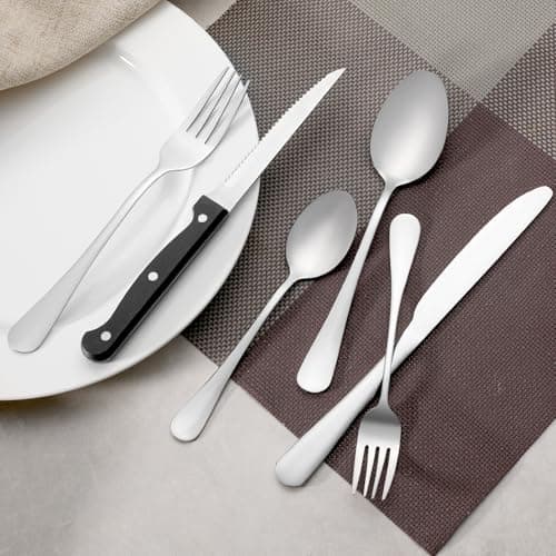 12 Pcs Dinner Spoons Set, Food-Grade Stainless Steel Tablespoons, Durable Metal Table Spoon, Cutlery Soup Spoons Silverware for Home, Kitchen or Restaurant, Mirror Polished, Dishwasher Safe - 7 Inch — view 4