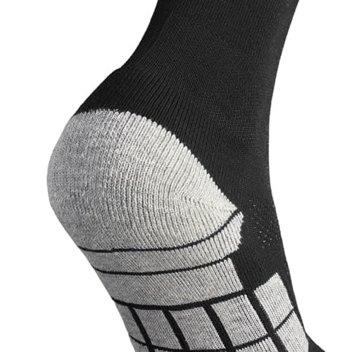 CWVLC Boy's Soccer Socks Youth 5 Pairs Rugby Sport Team Athletic Knee High Long Tube Cotton Compression Socks Black Small (3Y-5Y Youth/ 4-6 Women) — view 4