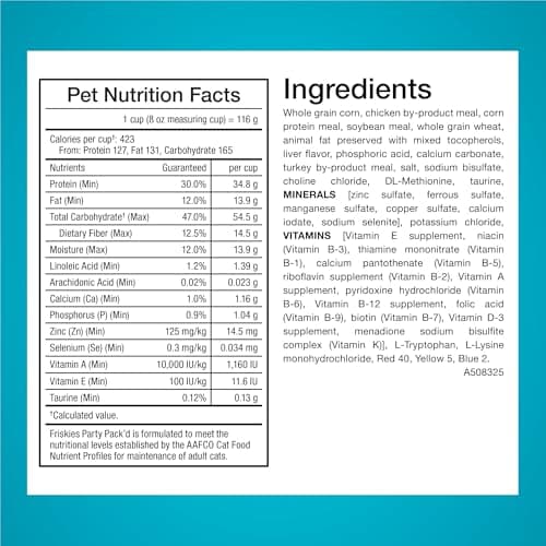 Purina Friskies Party Pack’d with Flavors of Chicken, Liver and Turkey Crunchy Dry Cat Food - 15 lb. Bag — view 3