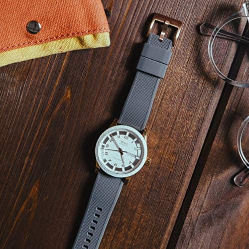 22mm Smoke Grey/Black - BARTON Elite Silicone Watch Bands - Rose Gold Buckle Quick Release — view 4