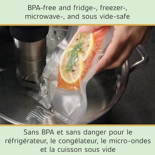FoodSaver Custom Length Vacuum Sealer Bags Multipack, 5 Count Rolls for Airtight Food Storage and Sous Vide - Compatible with FoodSaver, 8 (2 Pack) and 11 (3 Pack) — view 5
