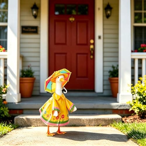 Porch Goose Outfits, Porch Goose Spring Outfits, Outfit for 23" Garden Decor Goose and Duck Costume for Outdoor Statues — view 5