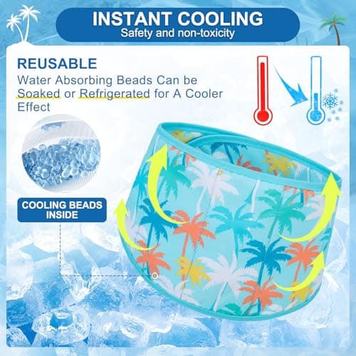 BEAUTYZOO Dog Cooling Bandana for Medium Large Dogs, 2 Pack Instant Cooling Bandanas Breathable Cooling Ice Towel Neck Wraps,Keep Dogs Cool in Hot Summer, Blue Paw L — view 2