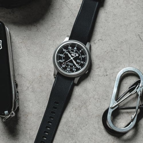 Barton Elite Silicone Watch Band (20mm) | Quick Release Premium Silicone Strap with Stainless Steel Buckle | Compatible with Classic & Smart Watches | Comfortable, Durable, Stylish, Waterproof - Black — view 2