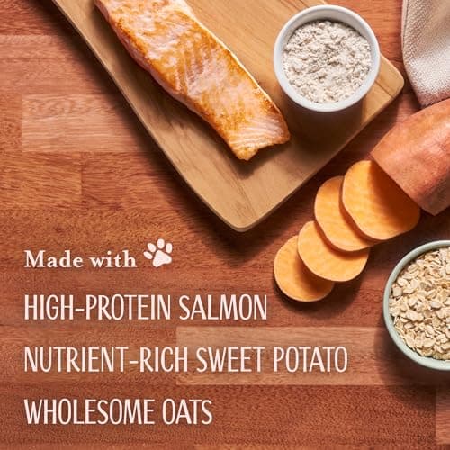 L'artisan Canine Barkerie Dog Treats | Healthy Crunchy Sweet Potato & Salmon Dog Biscuits | French Recipe Dog Snacks | Made in USA | 8oz Treat Pouch | Suitable for All Dogs — view 2