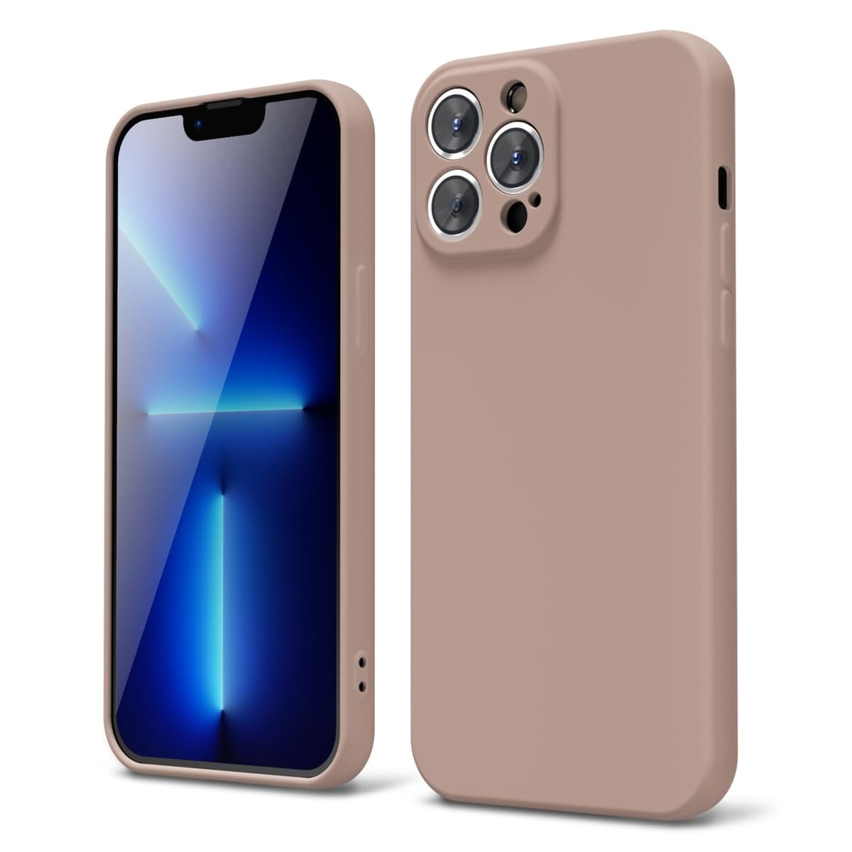 oakxco for iPhone 17 Pro Max Phone Case Liquid Silicone, Cute Thin Slim Grip Soft Rubber Gel for Women Men, Smooth Matte TPU Plain Solid Color Girly Simple Case with Camera Cover, Light Pink — view 1326
