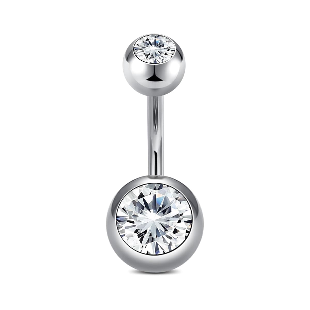 AceFun Piercing ombligo Titanio oro plata 6mm 8mm 10mm 12mm 14mm Piercings de banana acero quirurgico mujeres 1 pieza 14G Piercing ombligo G23 Barbell Bijoux Anillos — view 2