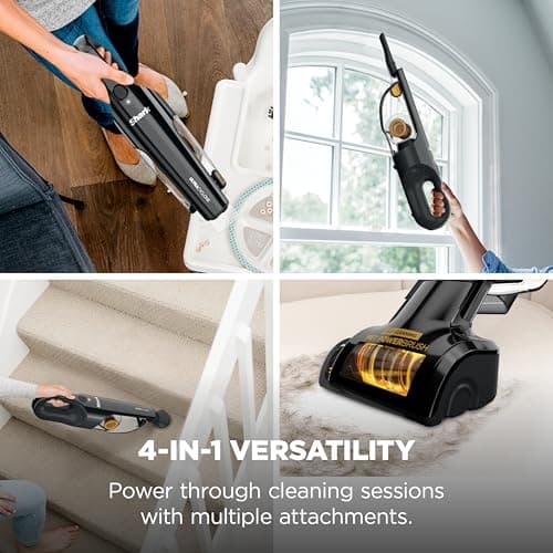Shark UltraCyclone™ Pet Pro Plus Cordless Hand Vacuum, Powerful Suction, Handheld Vacuum for Car & Home, Pet Power Brush, Crevice Tool, Scrubbing Brush, XL Dust Cup, Black, CH951